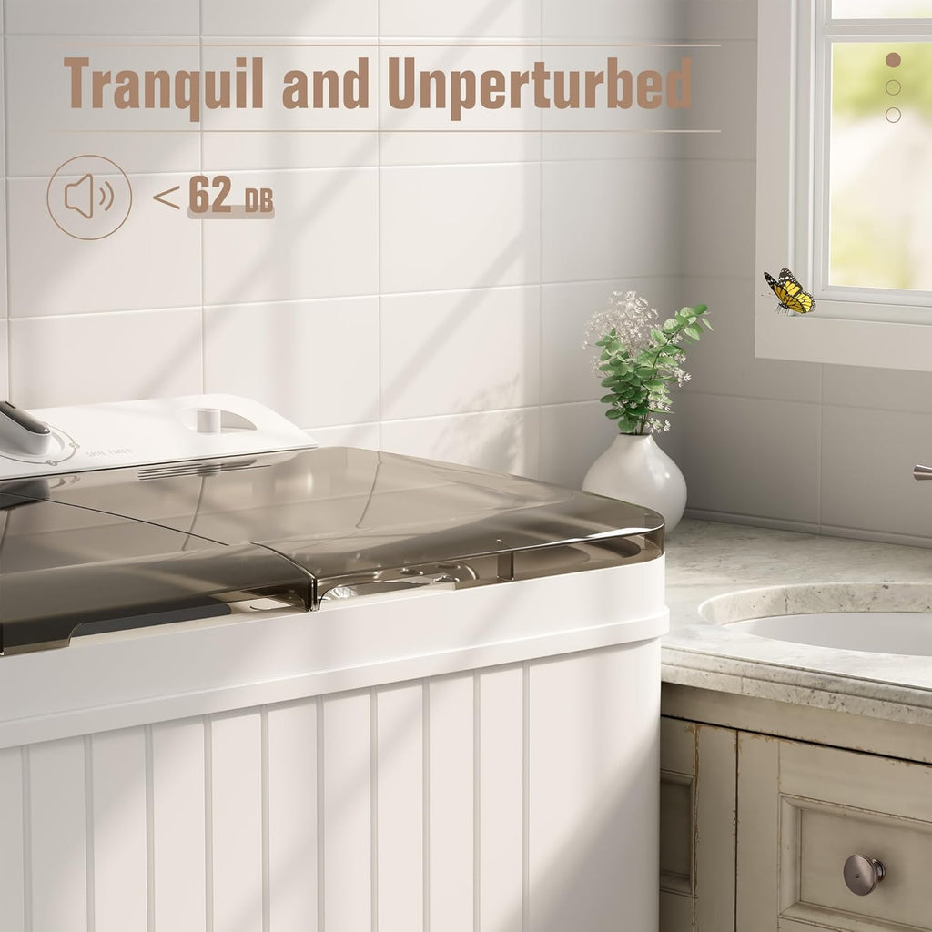 Portable Washing Machine, Twin Tub 28 Lbs Capacity Laundry, Mini Compact Washer and Spin Dryer Combo with Spin Cycle