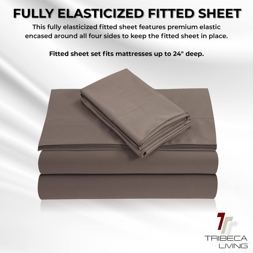 Luxury 800 Thread Count King Sheet Set, 100% Egyptian Cotton Sateen, Deep Pocket Sheets, Soft & Breathable, Elegant