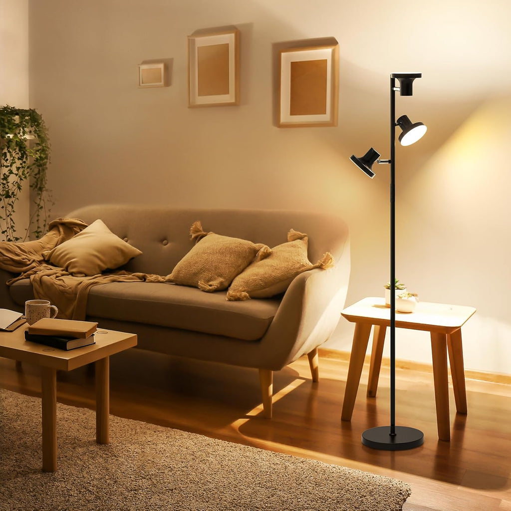 36W LED Tree Floor Lamp, Modern Dimmable Standing Lamp with Remote & Touch Control, 4 Color Temperatures