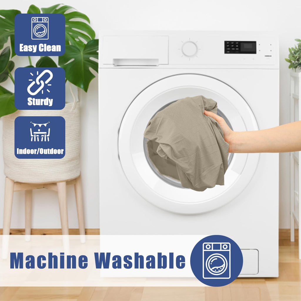 2 Pack Rectangle Spandex Fitted Table Cloth, 5FT Elastic Tablecloth