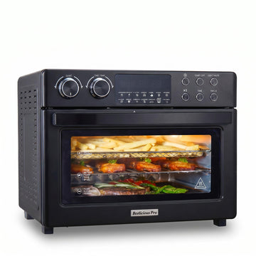 28QT Air Fryer Toaster Oven Combo, Large 12-in-1 Convection Countertop Oven with Next-Gen HeatWave Convection