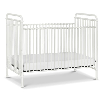 Abigail 3-in-1 Convertible Metal Crib in Washed White, Greenguard Gold Certified | GREENGUARD Gold Certified