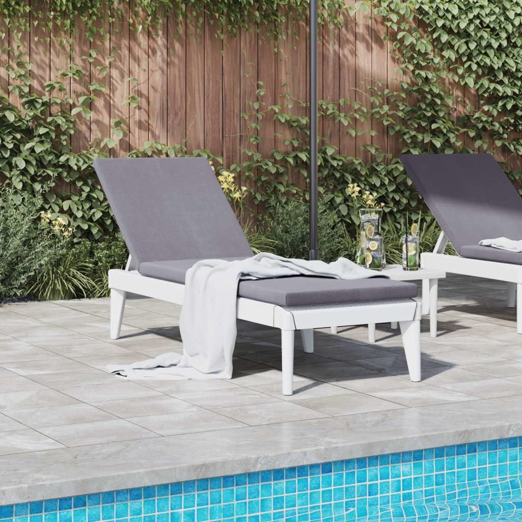 Adjustable Sun Lounger and Garden, Heavy Duty Polypropylene Reclining Outdoor Chaise Lounge with Jute Texture Finish
