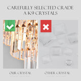 8 Lights Modern Contemporary Crystal Chandeliers Lights Pendant Ceiling Chandelier Lighting Fixture 3-Tier for Dining Room Living Room A107-B07CWJF3BH