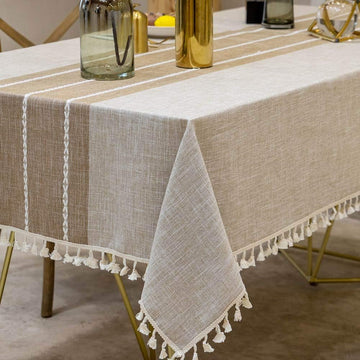 Tablecloths, Waterproof Table Cloth, Linens Wrinkle Free Anti-Fading, Rustic Table Cover Decoration 