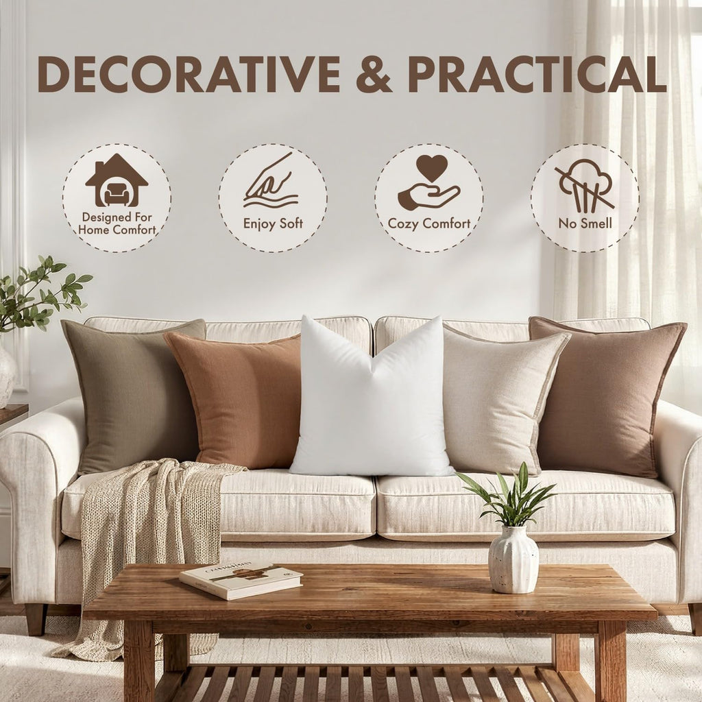 28x28 Inch Synthetic Down Alternative Euro Pillow Insert