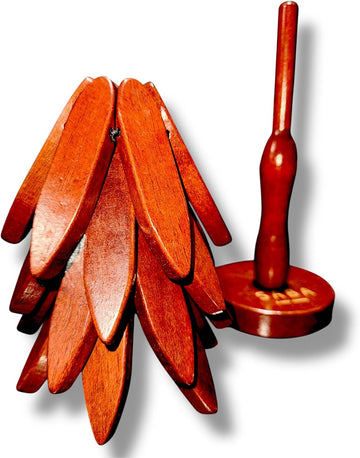 Wooden Tree-Shaped Trivet Set with Base, Hot Dish Coasters - Set of 4