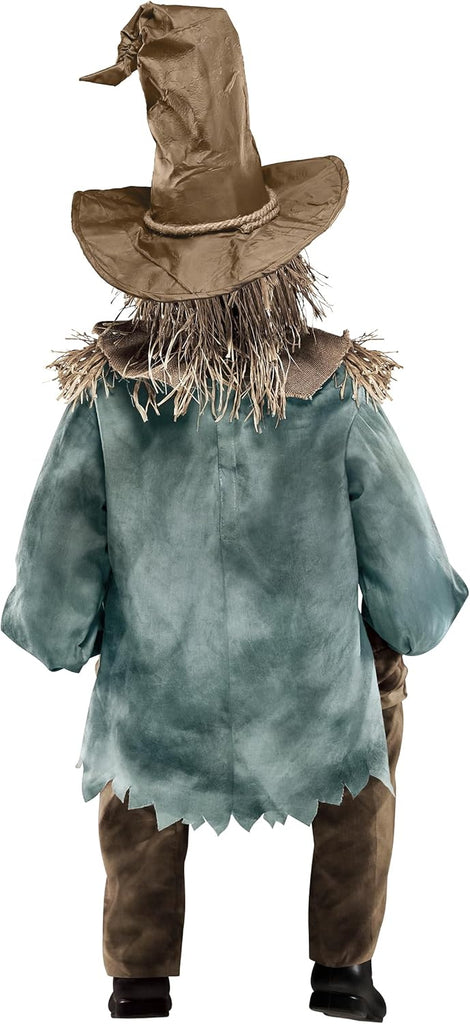4 Ft 6 In Scary Sitting Scarecrow Animatronic, Multicolor