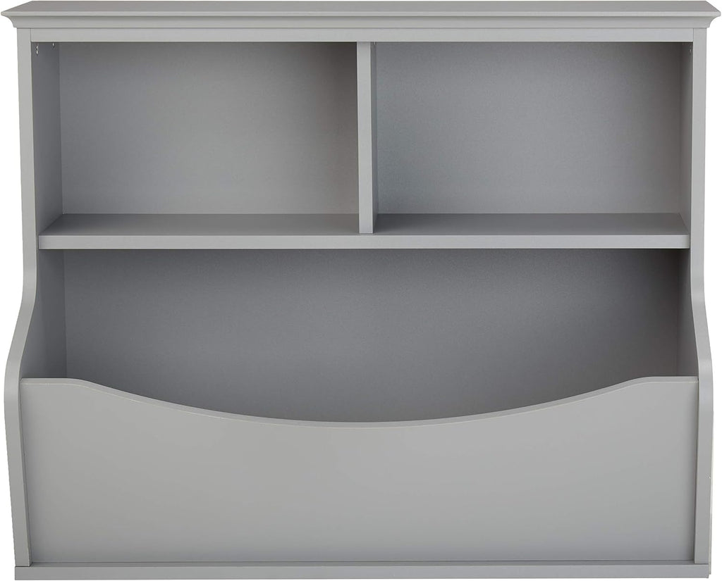 Children's 3 Shelf Multi-Functional Bookcase and Toy Storage Organizer for Kids Room, Bedroom and Playroom, Grey