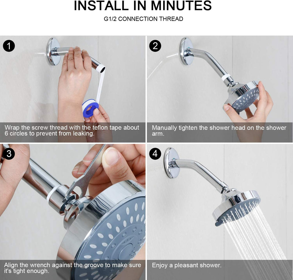 5-Mode High Pressure Shower Head - The Washington Post, NBC News, Today TV Show Recommended