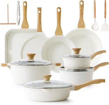 23 PCS Nonstick Ceramic Cookware Set, PFAS/PFOA Free, Induction | Non Toxic Pots and Pans, Healthy Kitchen & Home