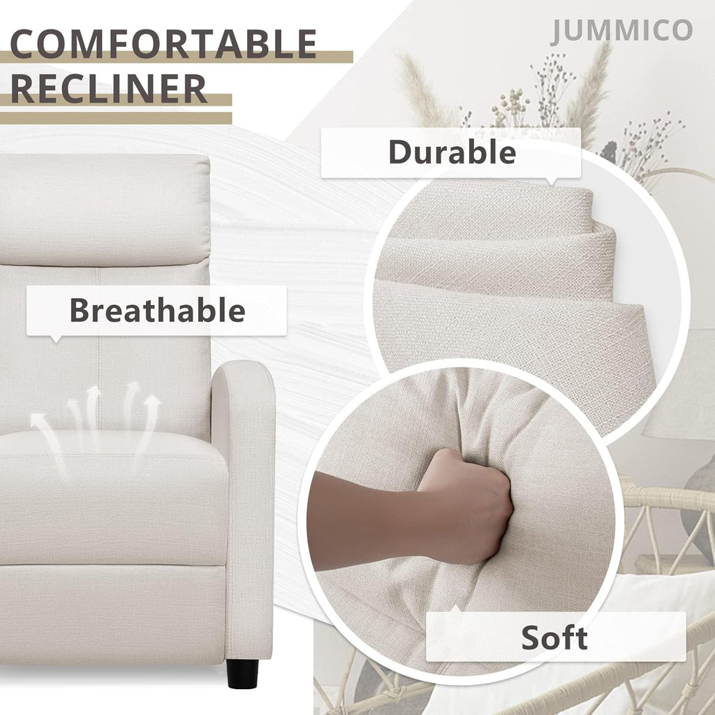 Recliner Chair Adjustable Home Theater Single Recliner Sofa Furniture with Thick Seat Cushion and Backrest Modern