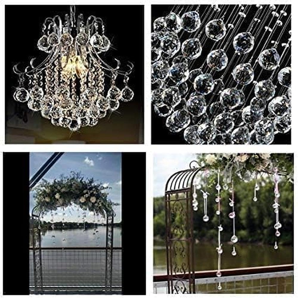 20Pcs Clear Crystal Ball Prism Suncatchers for Window Hanging,40mm - Rainbow Maker,Prisms,Sun Catcher Indoor Window
