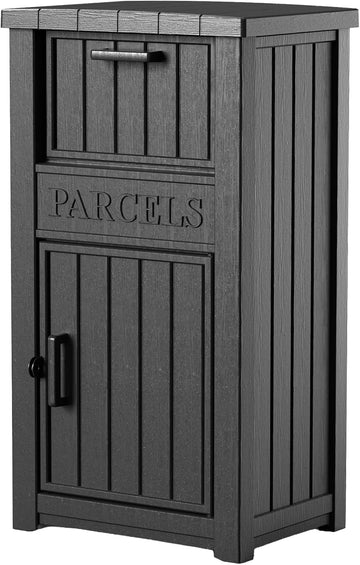 Package Delivery Boxes Theft Waterproof Delivery Boxes Boxes Package Box for Deliveries (Black)