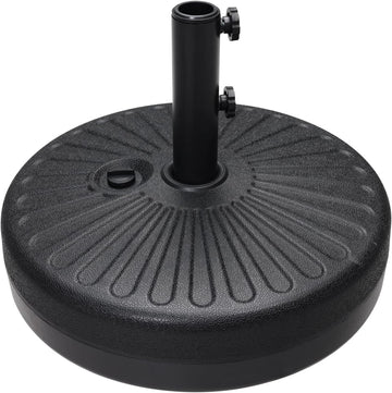 48.5lbs Umbrella Base Water Filled Stand Market Patio Outdoor Heavy Duty Umbrella Stand Holder(Black)