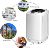 Portable Washing Machine, Full Automatic Washer and Dryer Combo, with Built-in Pump Drain 8 LBS Capacity Compact