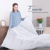 Comforters Queen, All Season Duvet Insert, Down Alternative Box Stitched Bed Comforter with Corner Tabs
