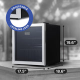 1.7 Cu. Ft. Beverage Cooler, Beverage Fridge with Double Pane Glass Door
