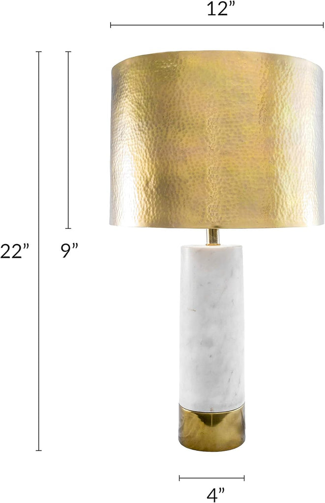 Edina 23" Marble & Iron Table Lamp