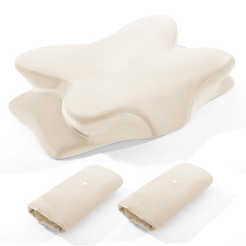 2 Pcs Velvet Cervical Neck Pillow Case, Soft Elasticity Pillowcase for Ergonomic Cervical Neck Pillow, Fuzzy Warm