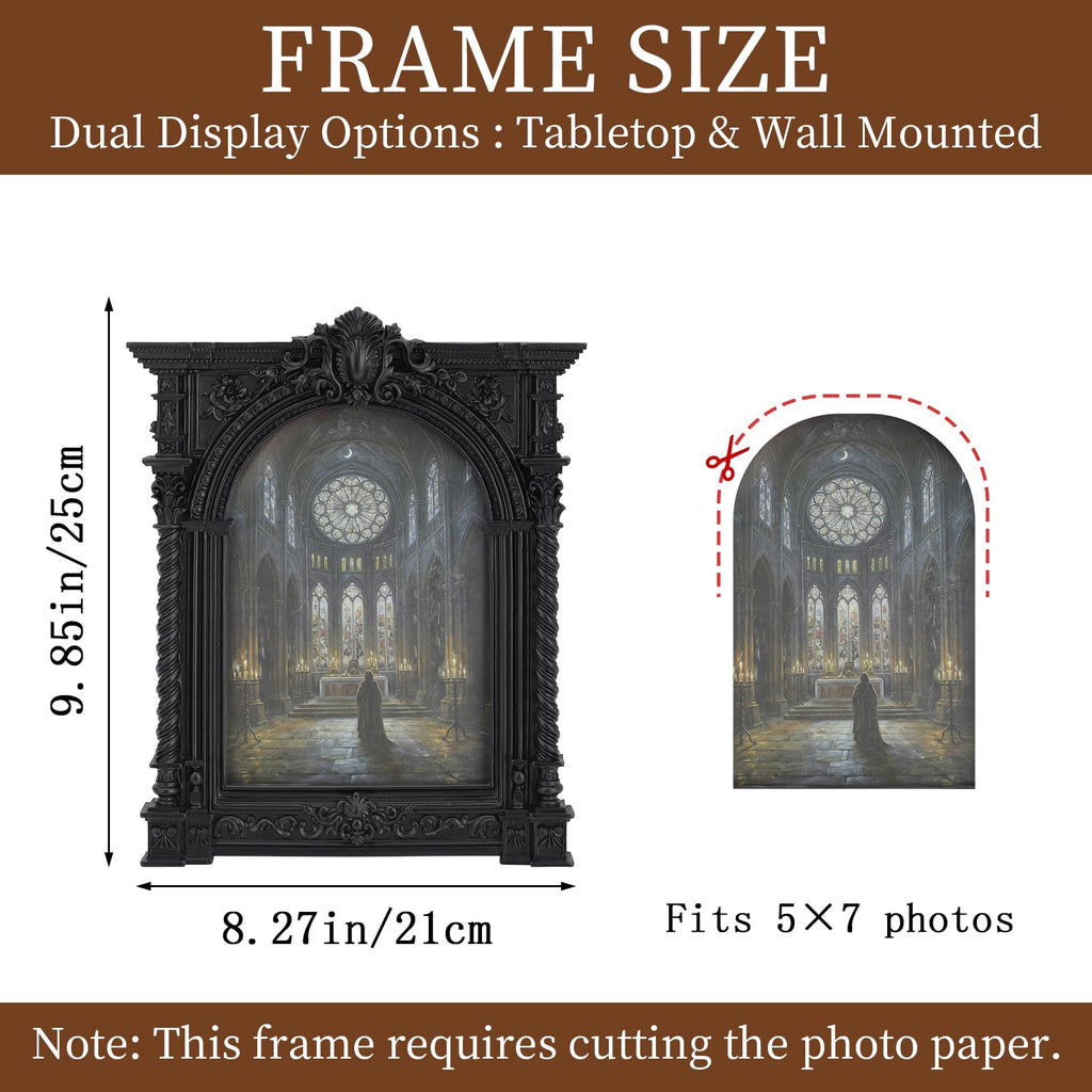 Vintage Picture Frame, Black, 5x7