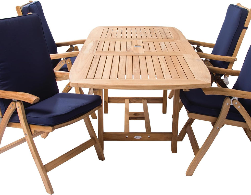 Rectangular Family Expansion Teak Table, 60/78-Inch