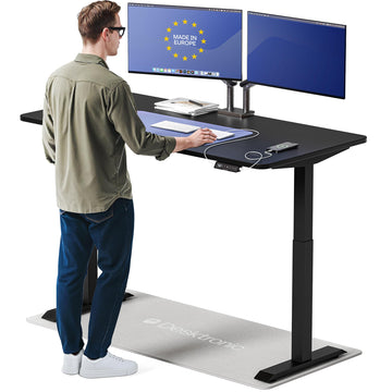HomeOne Standing Desk 60x30 - Ergonomic Sit Stand Home Office Desk, Made in Europe, Electric Dual Motor Height