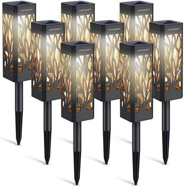 Solar Lights Outdoor Upgraded Solar Pathway Lights with Bigger Solar Panel & Longer Working Time IP65 Waterproof