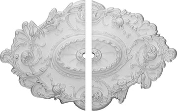 30 1/2"W x 20"H x 1 1/2"ID x 1 1/2"P Strasbourg Ceiling Medallion, Fits Canopies up to 1-1/2", 2 Pie
