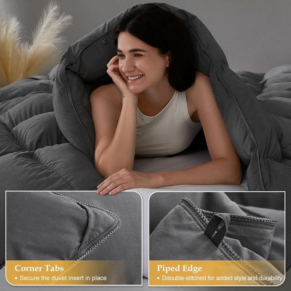 Feather Down Comforter King Size, King Down Duvet Insert, 104x90 Feather Comforter