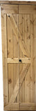 25.5 x 84 High Gloss Finished Rustic Alder Solid Wood Bifold Barn Door Assembled bi-fold barn Door R