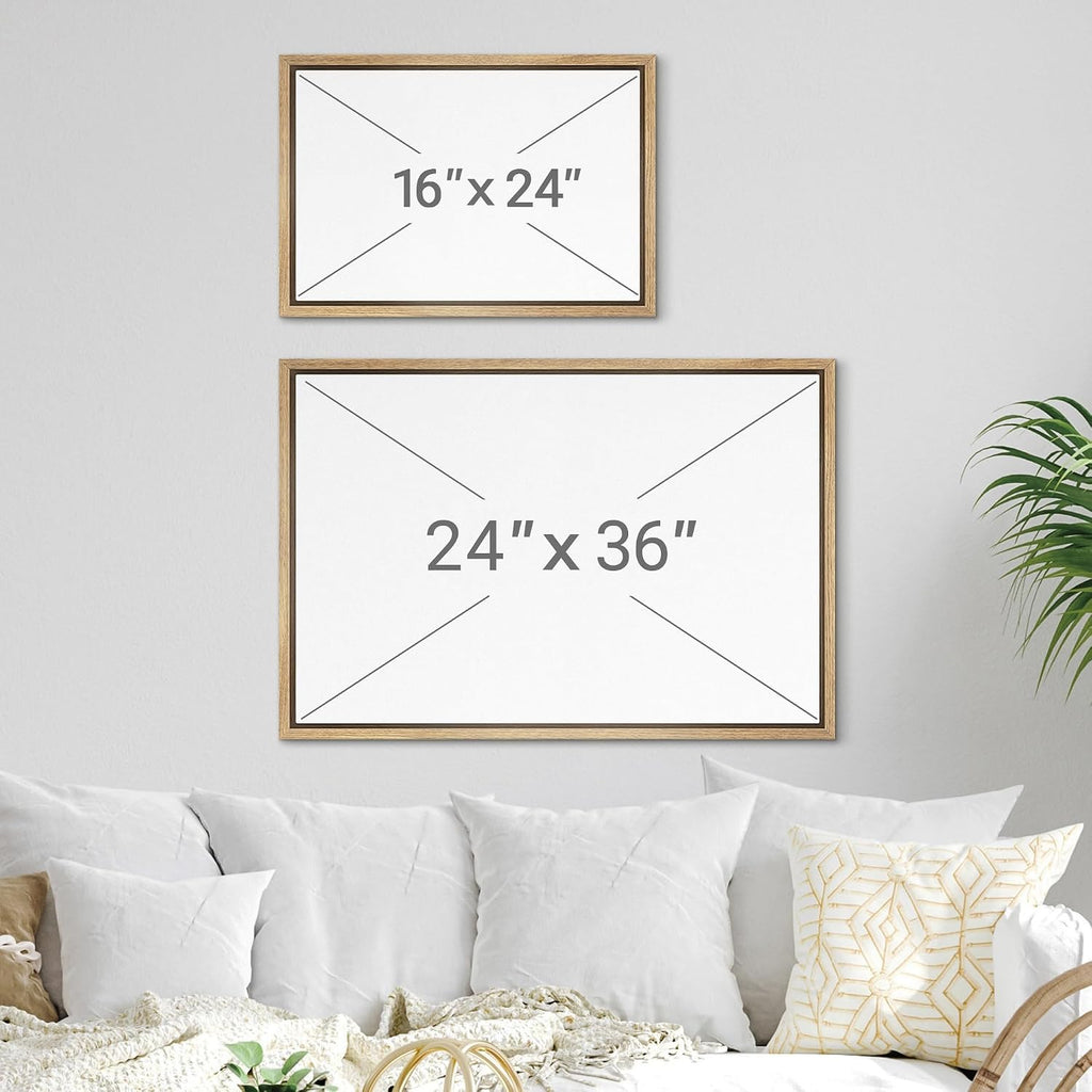 Framed Canvas Print Wall Art Set Vintage Floral Pattern Sketch Detailed Botanical Illustrations Modern Art