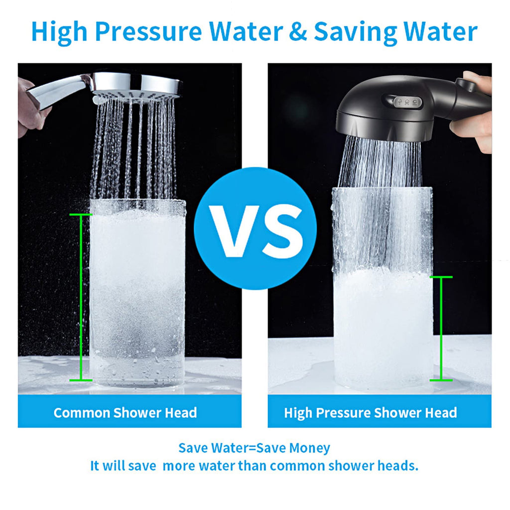 High Pressure Handheld Shower Head with ON/OFF Pause Switch, 3 Spray Modes Shower Wand with Shut Off Button