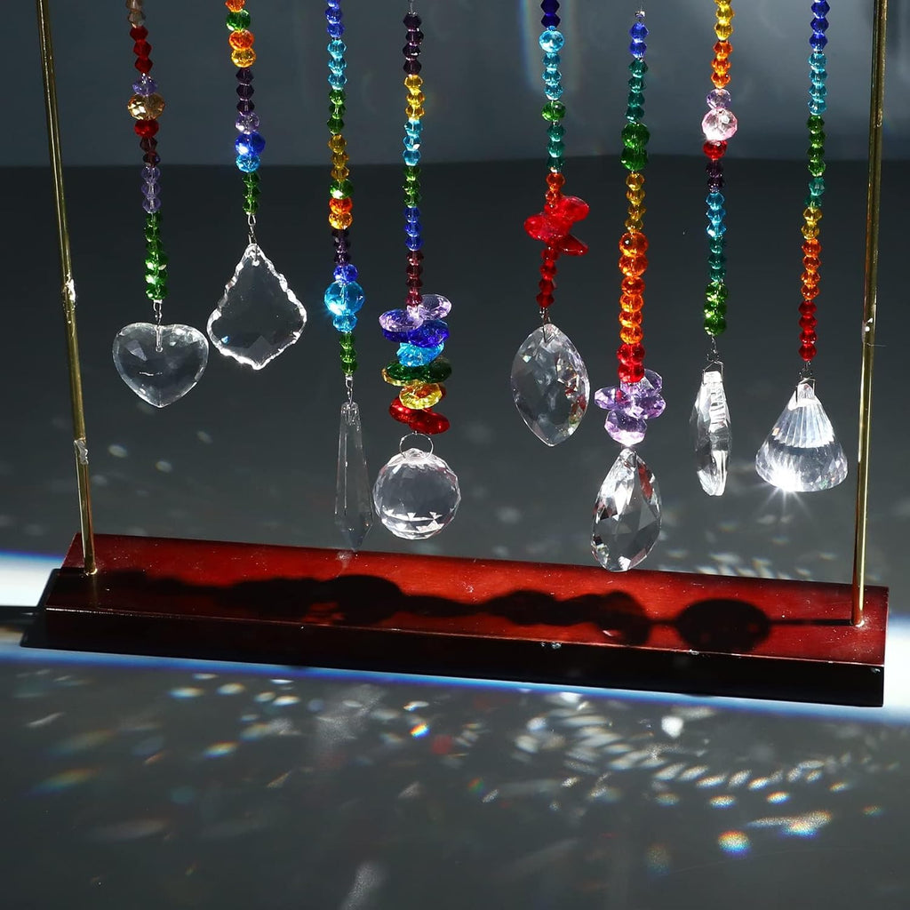 8 Pieces Colorful Crystals Suncatcher Hanging for Window