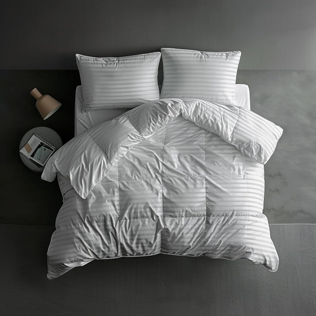 Luxury White Down Comforter Queen, 600 Fill Power All Season Down Duvet Insert Queen