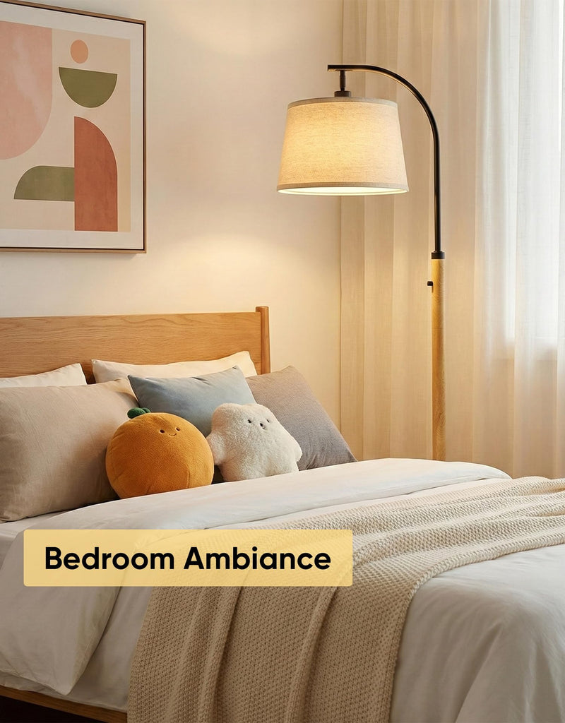 Dimmable Floor Lamp, 65" Tall Metal Standing Lamp with Bulb