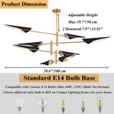 8-Light 39.4" Rotatable Sputnik Sphere Chandelier