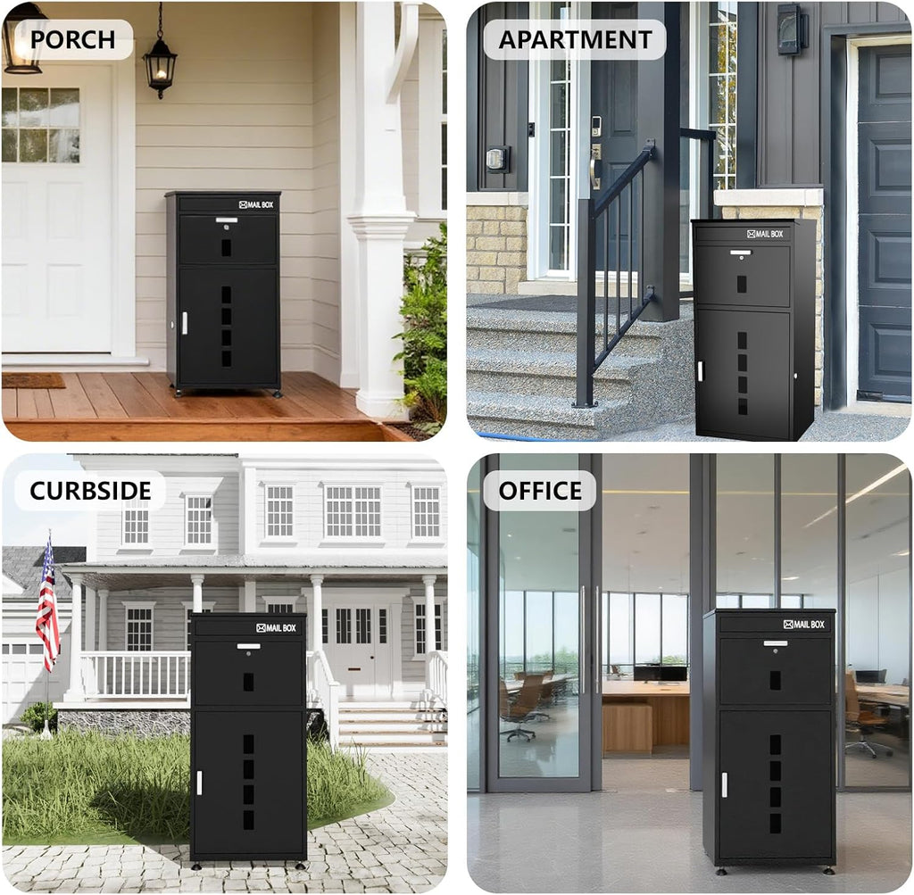 Large Package Delivery Box 41.5" Anti-Theft Locking Parcel Drop Box