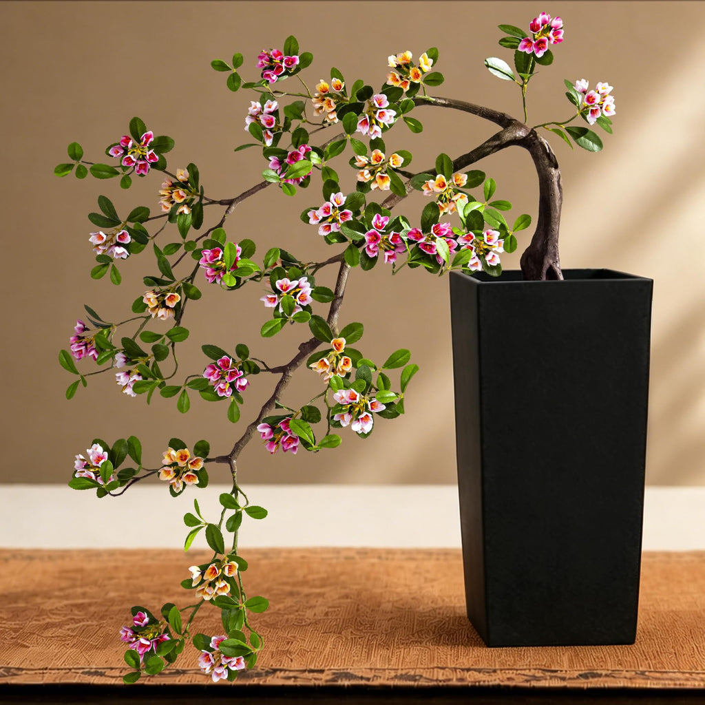 Large Artificial Bonsai Tree 3ft Fake Bonsai Artificial Cherry Blossom Tree Sakura Faux Bonsai Desk Japanese Decor