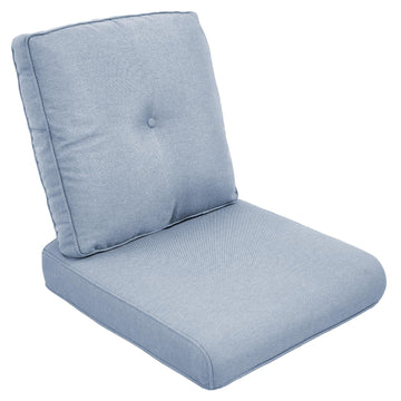 Outdoor Chair Cushion Set, 25 x 22 Deep Seat Cushion, Patio Chair Cushions for Outdoor, Include 1 Seat Cushion and 1