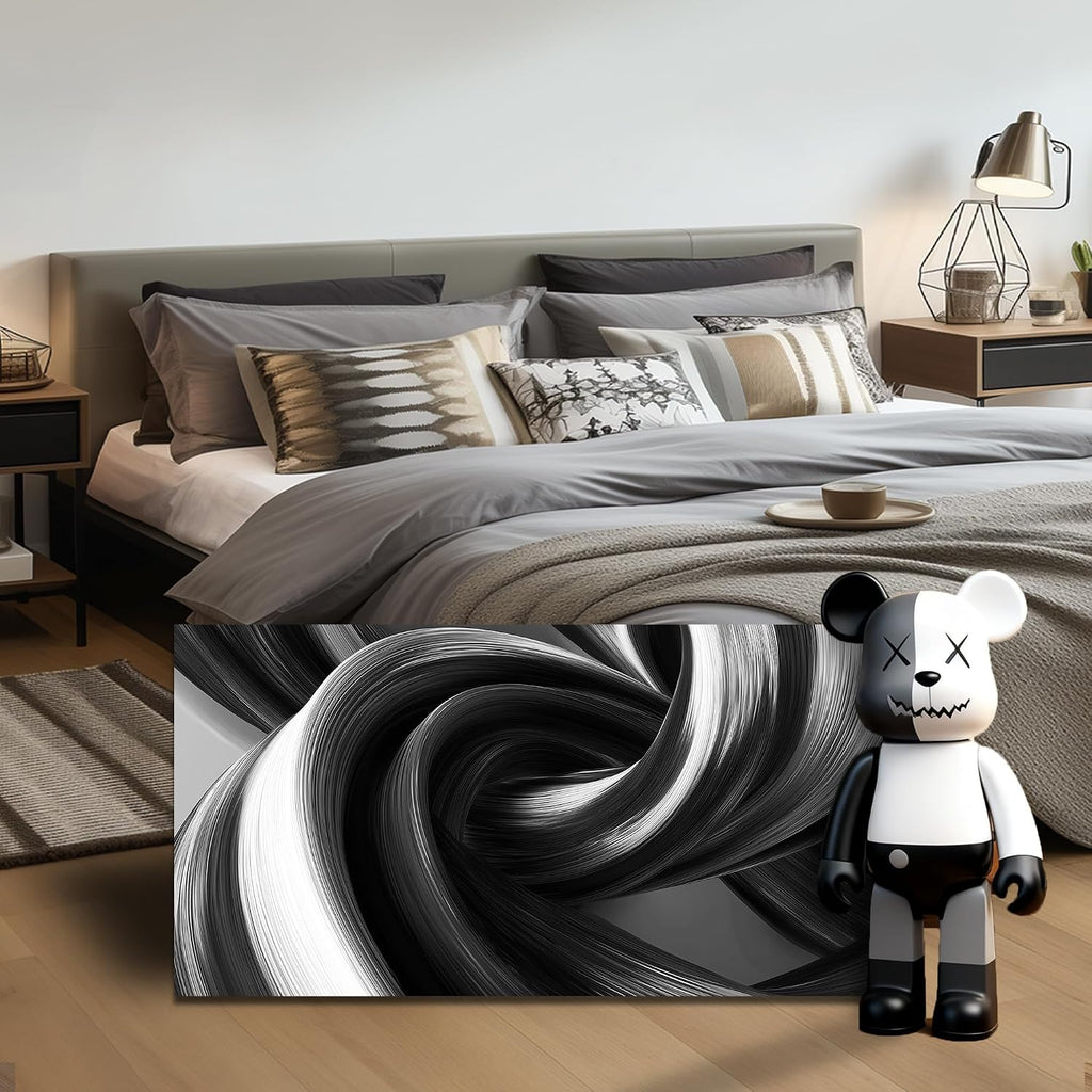 Black and White wall Decorations Large Abstract Pictures Modern Wall Art 29 x 58 Inch