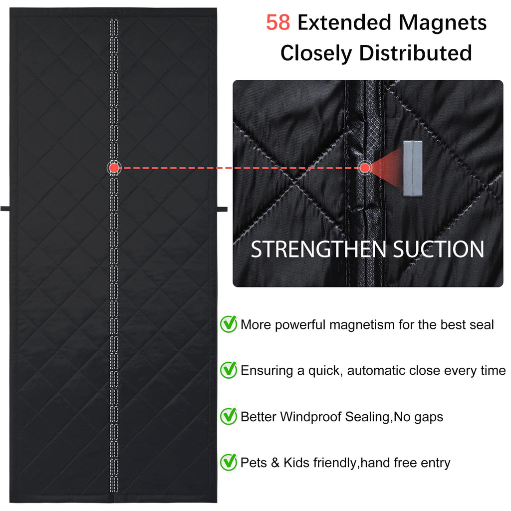 Upgraded Magnetic Thermal Insulated Door Curtain