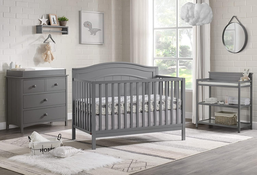 4-in-1 Convertible Crib, Dove Gray, GreenGuard Gold Certified