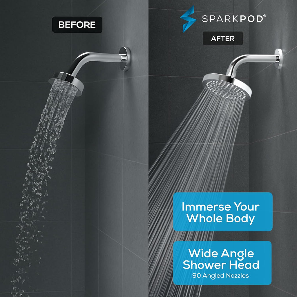Shower Head - High Pressure Rain - Premium Quality Luxury Design