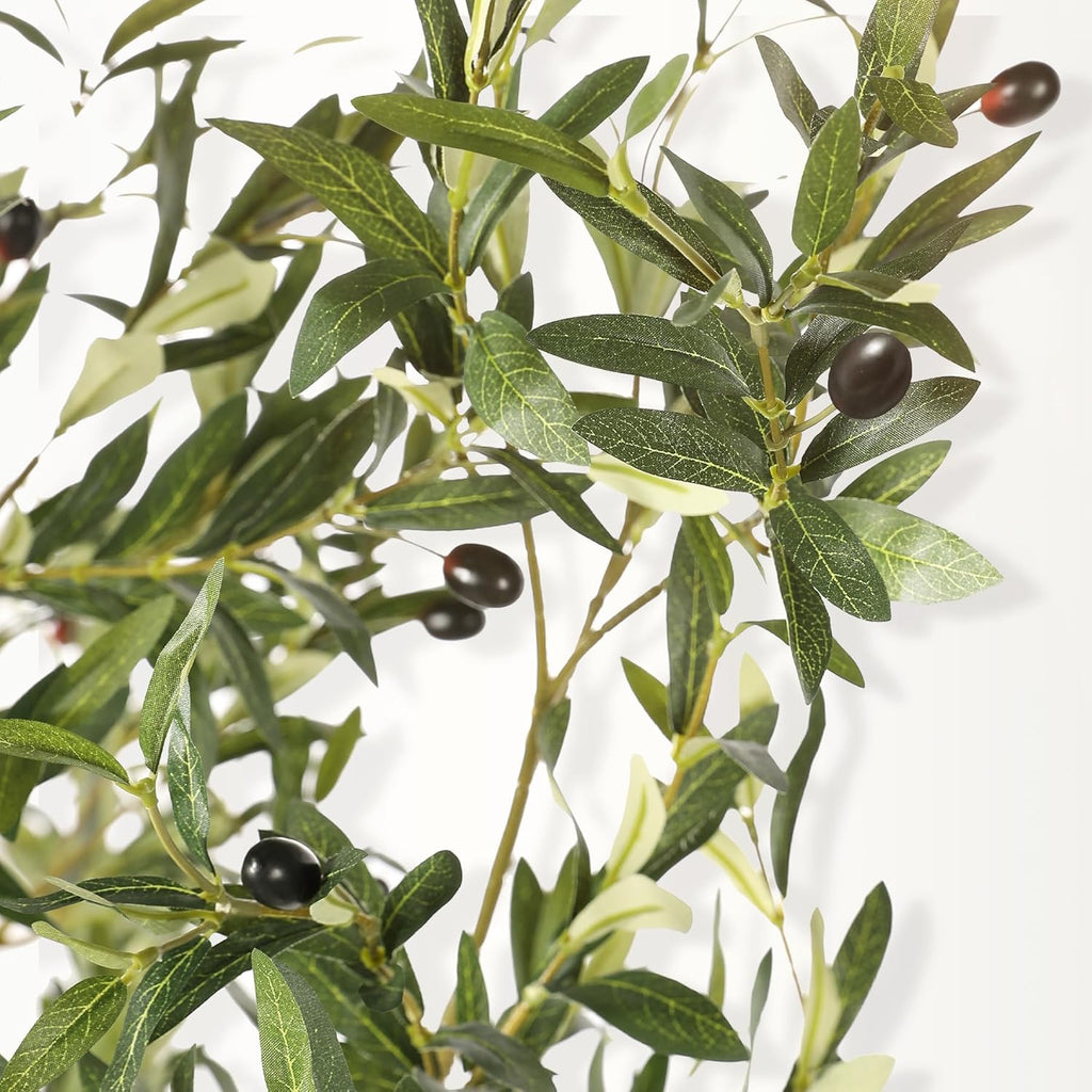 Olive Trees Artificial Indoor with Large Branches, Lifelike Fruits | Faux Olive Tree 7ft, Fake Olive Tree House