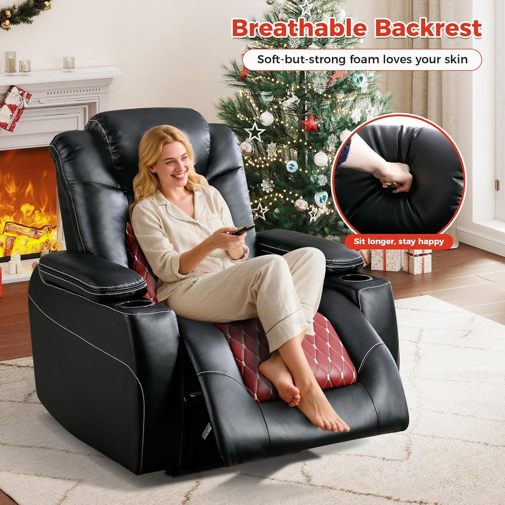 ANJ Electric Power Recliner Chair with Adjustable Powered Headrest