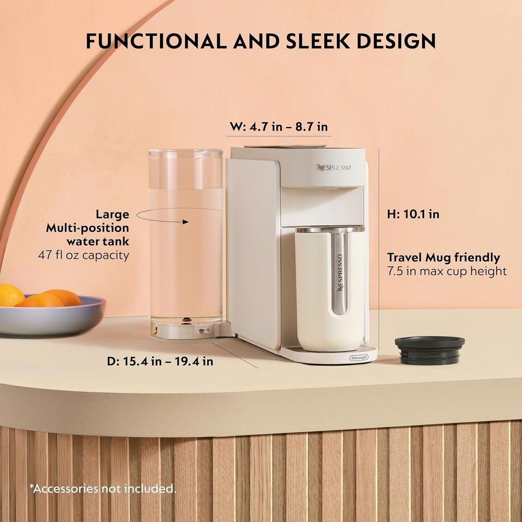 Vertuo Up Coffee Machine with Milk Frother, White