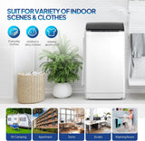 17.8LBS Portable Washing Machine, Full-Automatic Electric Laundry Machine with Stainless Steel Drum, Compact Washer