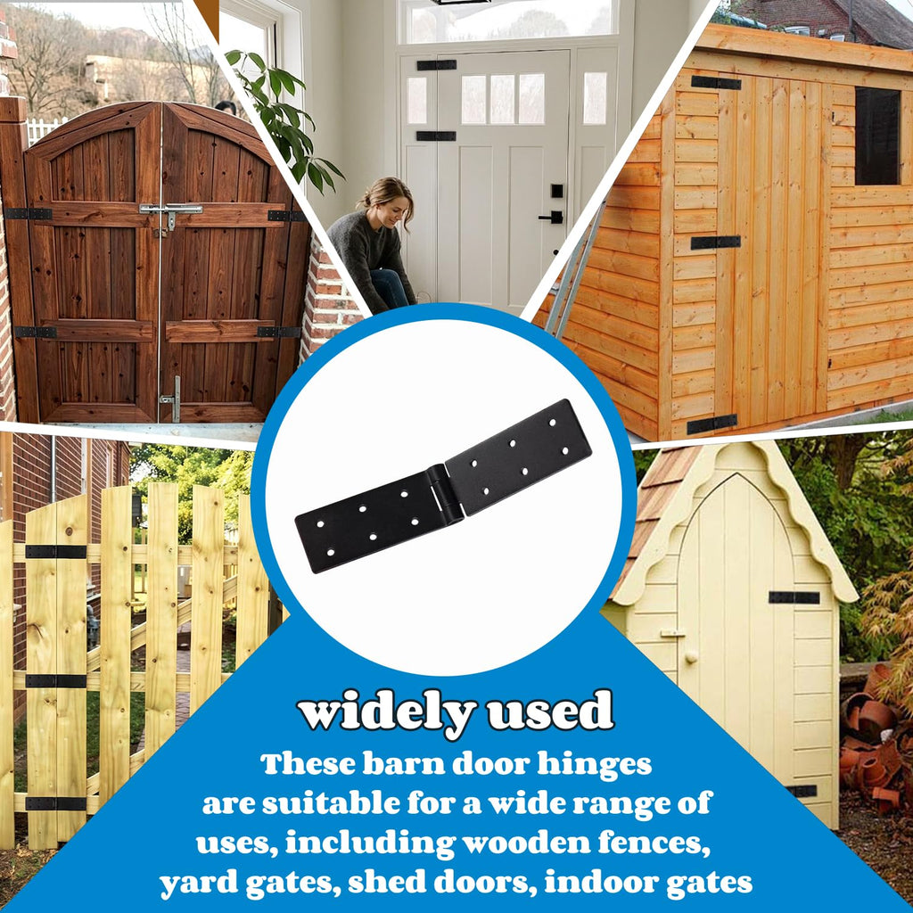 Heavy Duty Gate Hinges, Adjustable 270° Folding Barn Door Hinges