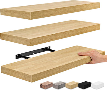 Floating Shelves for Wall - 24" Bathroom Shelves, Wall Decor Decor & Book Storage - Mounted Floating Shelf with